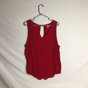 Red blouse tank top
